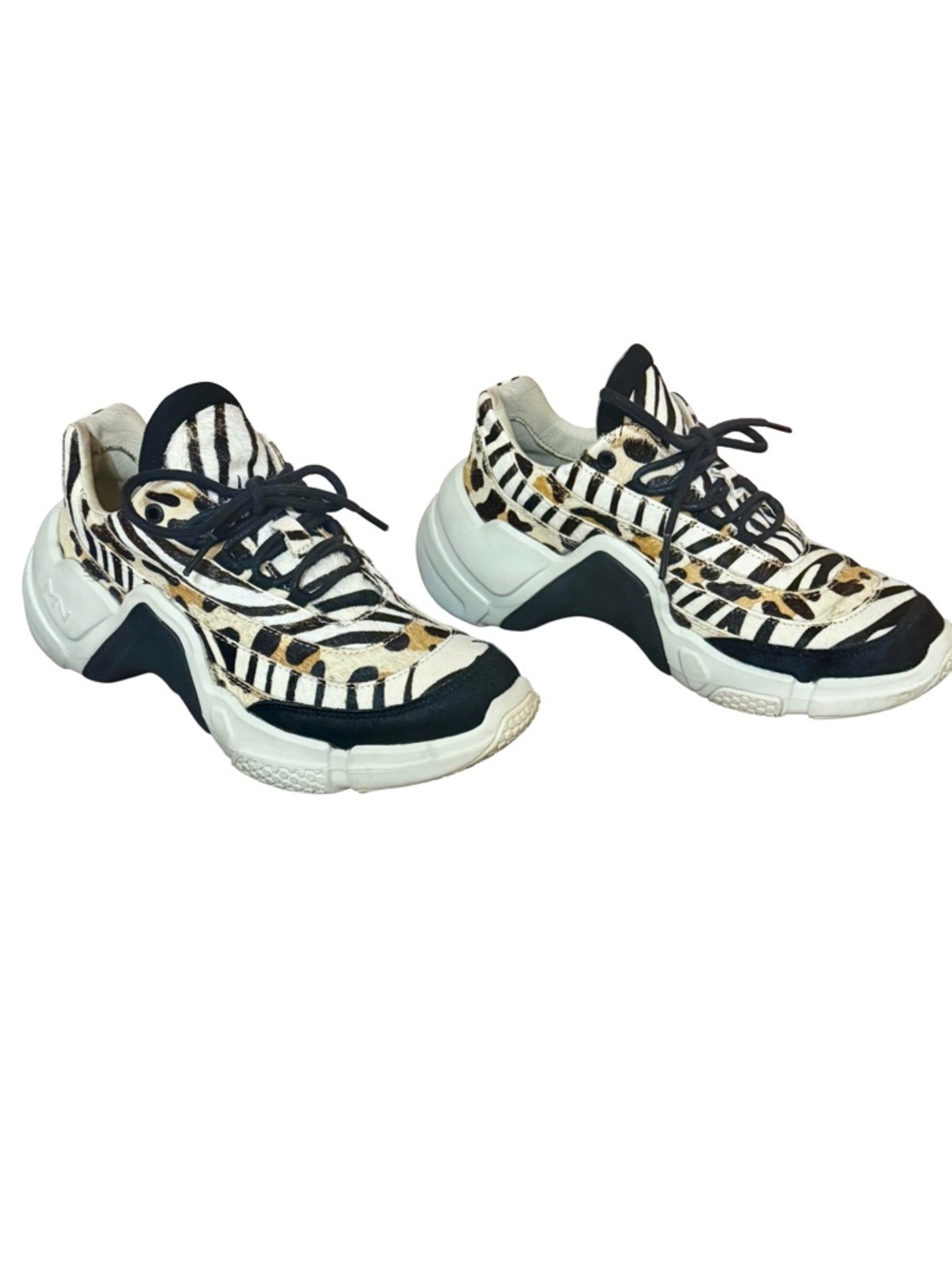Mark Nason Los Angeles Women's Neo Block Mix Up Animal Print Sneaker Size 6.5